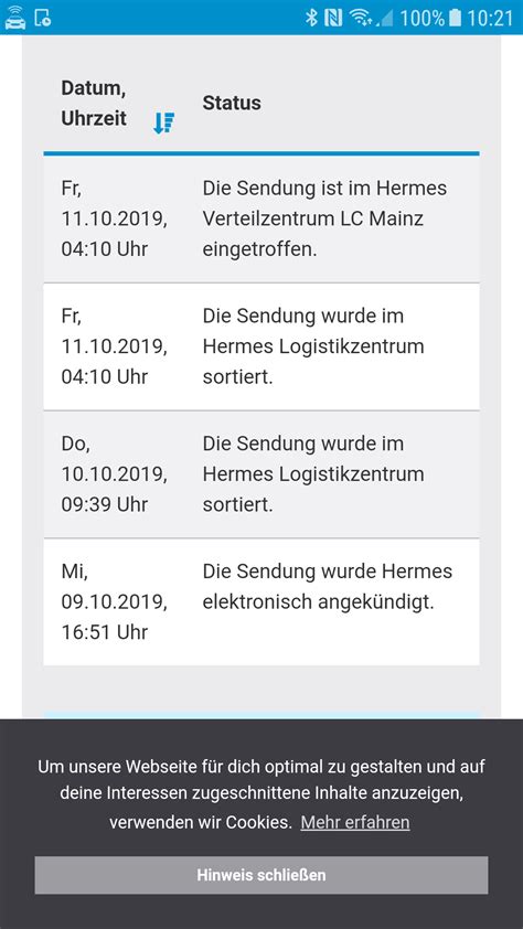 hermes probleme bei der zustellung|hermes anregungen.